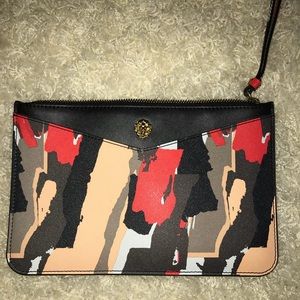 multi-color and black Anne Klein wristlet